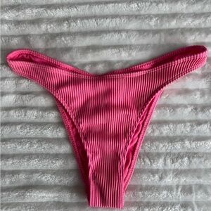 Hollister Pink Ribbed Bikini Bottoms